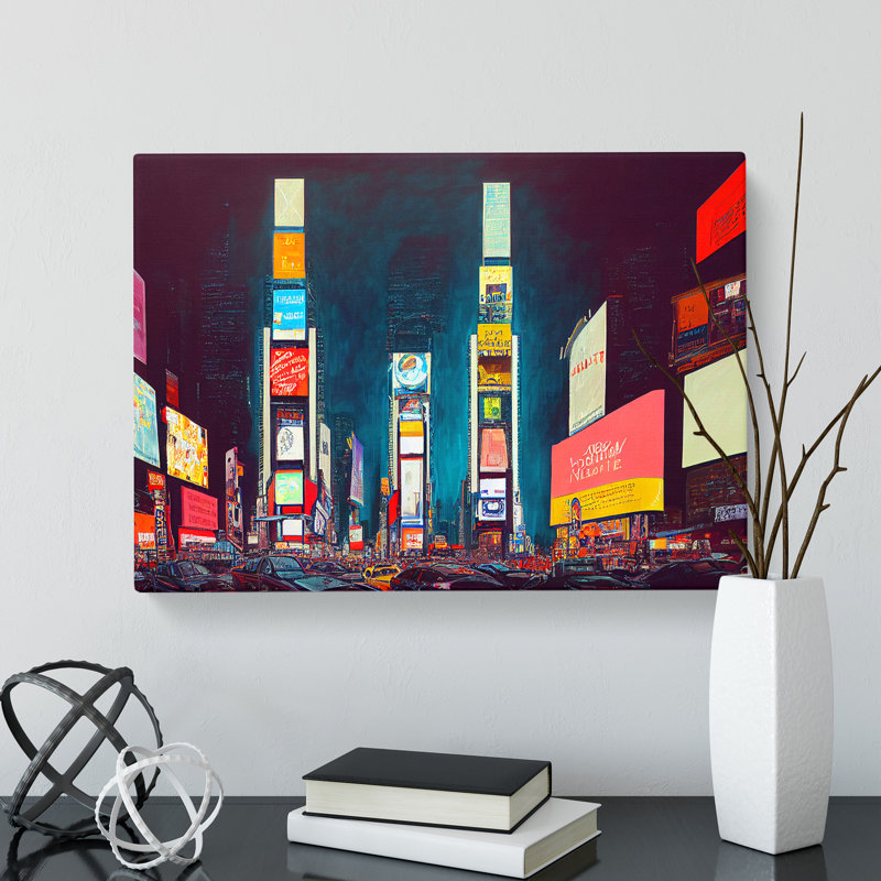 New York Times Square Art Vol.2 - Wrapped Canvas, 35cm H x 50cm W x 3cm D