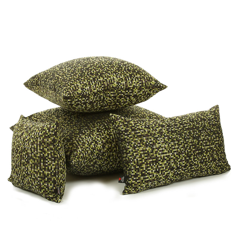 Alvaro Polka Dots Square Cushion, 55 x 55cm, Green