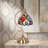 Charming Floral Stained Glass Table Lamp With Bulb And Switch Control