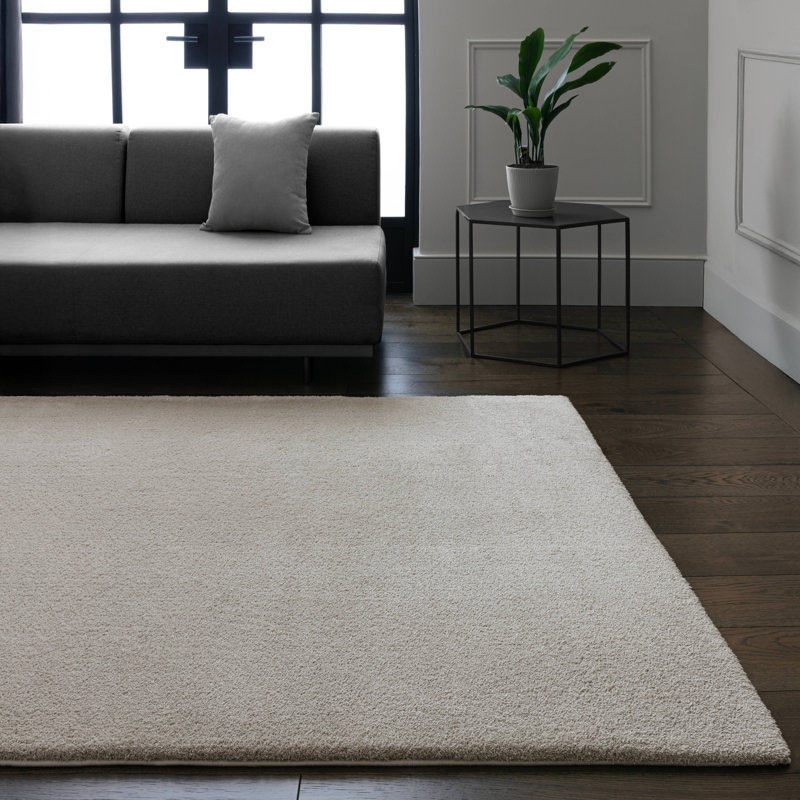 Symaya Cosy Shaggy Silver Area Rug, Rectangle 160 x 230 cm