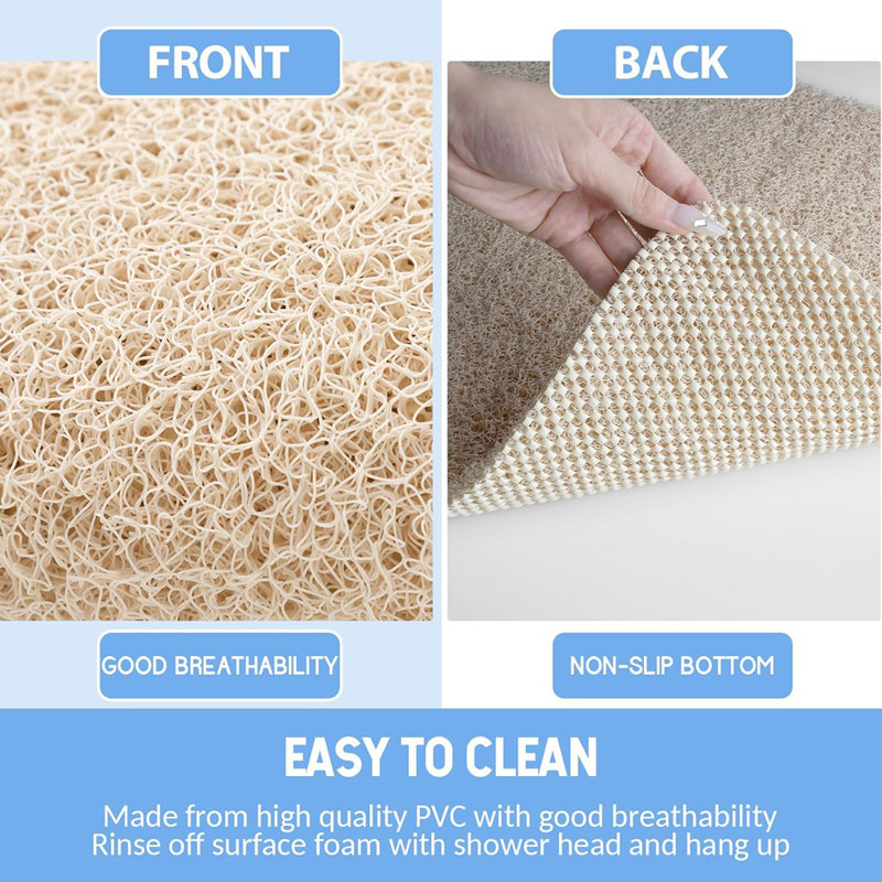 Tapis de bain antidérapant, tapis de douche antidérapant, baignoire à séchage rapide ...
