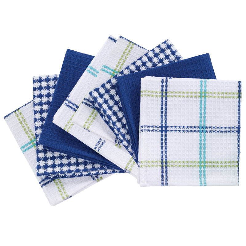 T-fal Flat Waffle Kitchen Dishcloth Set, Cool