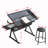Matxalen Adjustable Glass Top Metal Base Drafting Table-84102902