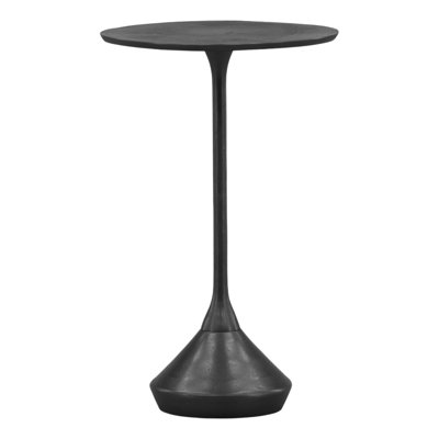 Melancthon Tall Aluminum End Table, Antique Black