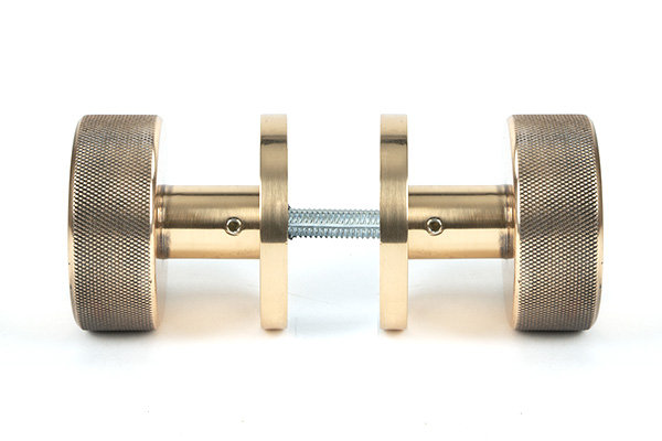 Brompton Interior Mortise Knobset, Polished Bronze