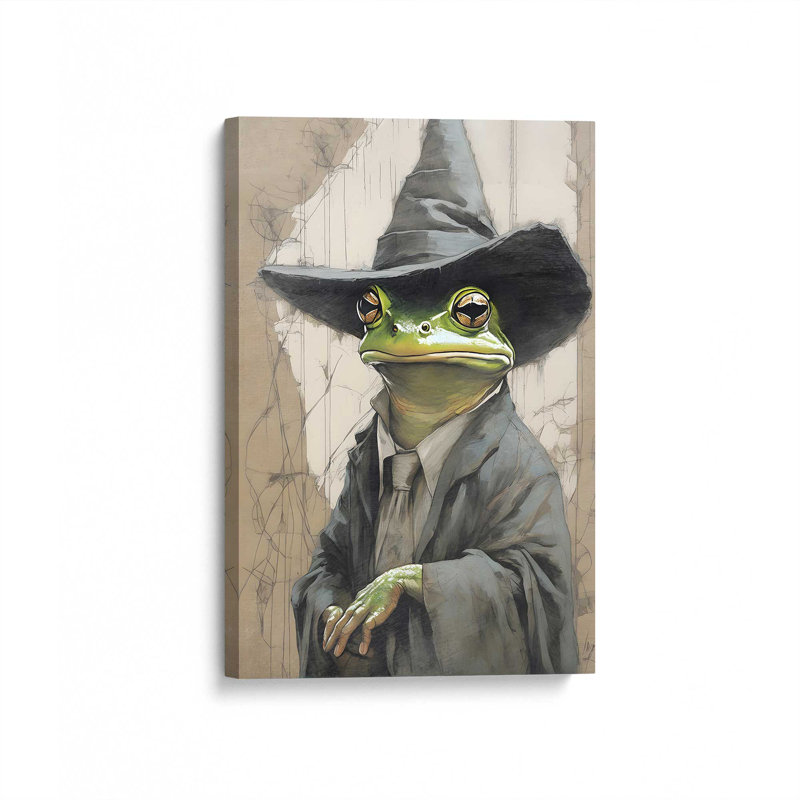 Le crapaud enchanté, Toile tendue, Ne s’applique pas, H 18 po x l 12 po