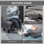 Repose-pieds de salon avec repose-pieds gris ardoise capitonné classique de 25 po | Bois | Noir