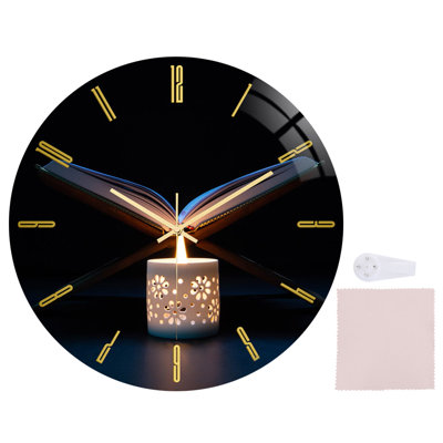 Horloge murale 3D en acrylique, au design épuré, idéale pour la chambre, le salon ou la décoration intérieure.