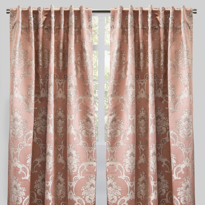 Katherine Room Darkening Curtain, Blush