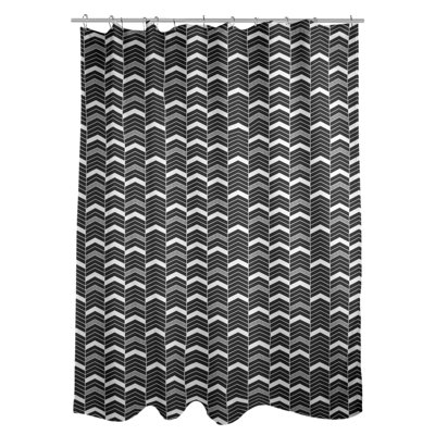 Rideau de douche simple à chevrons
