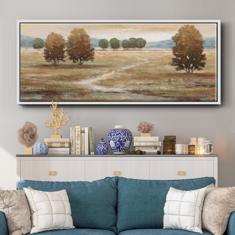 Lin paysage I - toile encadrée