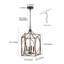 Lustre géométrique 4 lumières façon bougie