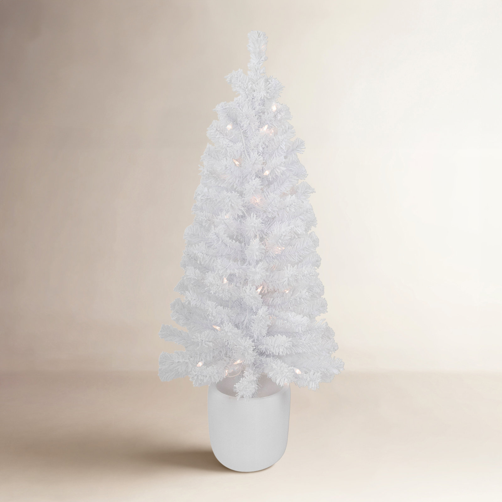 Potted Frosted 3.5' Pre-Lit Pine Christmas Tree