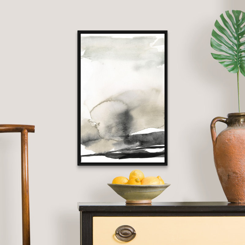 «Ebony Horizon Triptych III» par Jennifer Goldberger - reproduction d'art, H 26 po x l 18 po x P 1,75 po