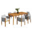 Ensemble repas d'extérieur avec table et chaises en bois d'acacia-117548529-117548530