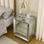 Armoire à miroir à trois tiroirs argentée l 22 po x P 16 po x 26,8 po