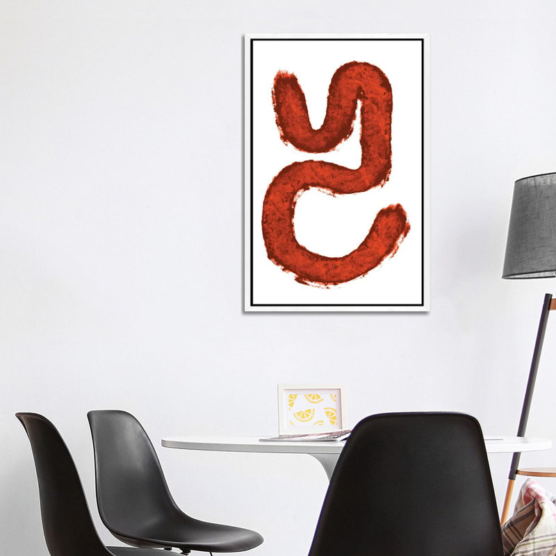 Red Farm - Print on Canvas, 101.6 cm H x 66.04 cm W, White Framed