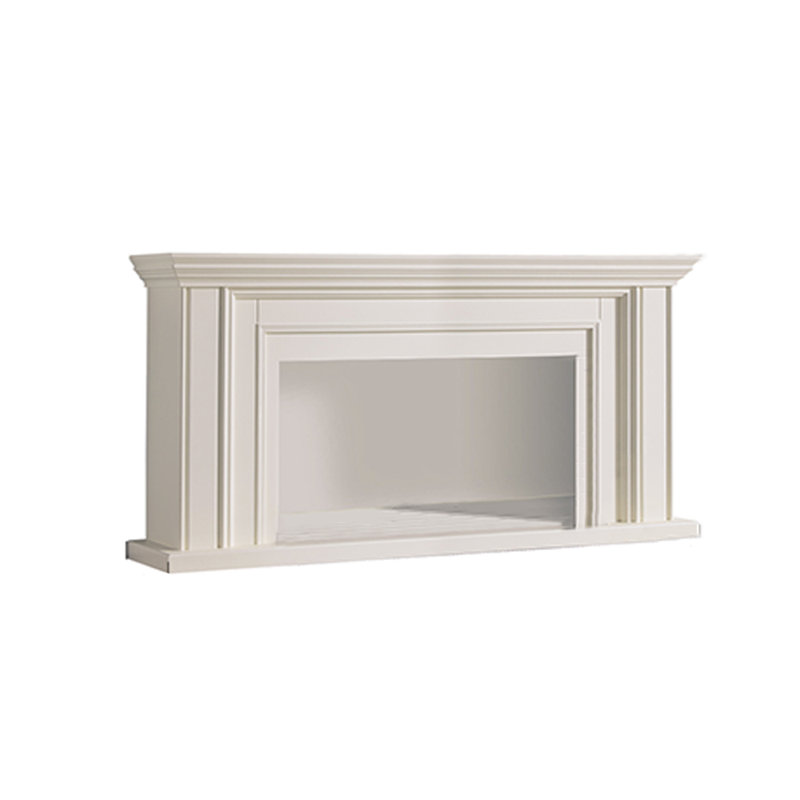 Meuble télé American Fireplace, Ivoire ivoire
