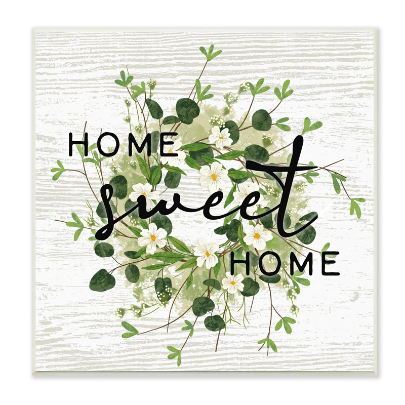 Art de plaque murale Sweet Home