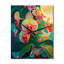 Orchidée en fleurs aux couleurs vives rétro III - Horloge murale moderne-1483035160