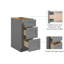 Meuble bas standard HOMEIBRO Cozy Design, en contreplaqué gris Shaker, prêt à assembler, 15 po L x 24 po P x 34,5 po H-1212105645-1212105636
