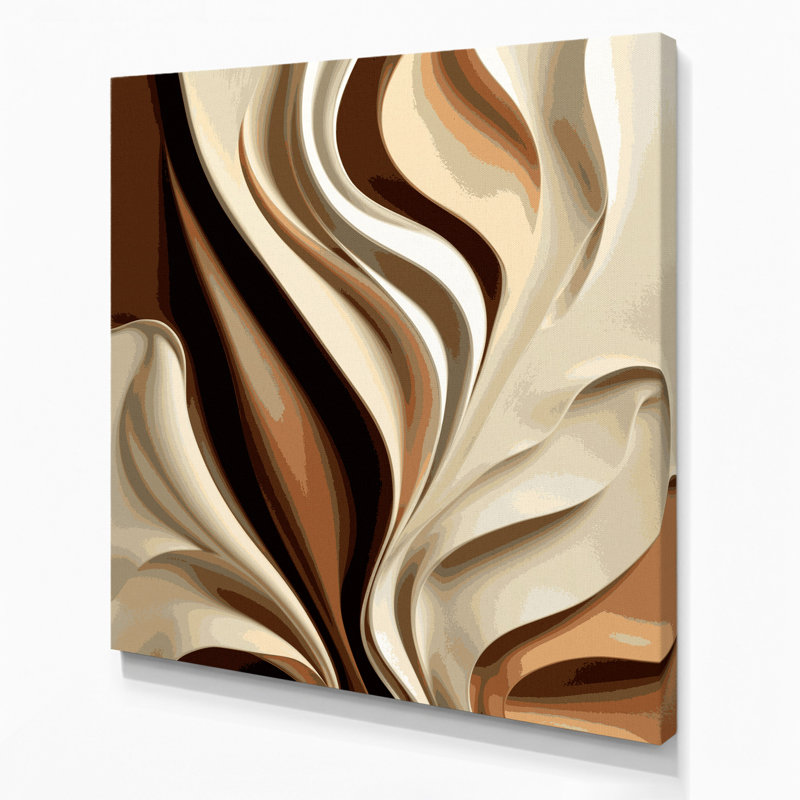 «Abstract Color Field 84», art mural sur toile beige, H 16 po x l 16 po