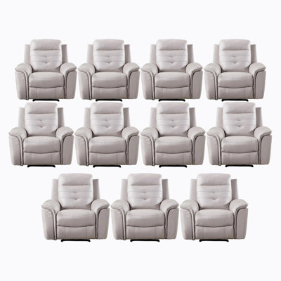Fauteuil inclinable électrique moderne en cuir végétalien 39 po avec USB Alverez