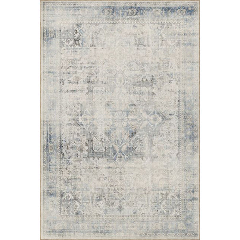 Tapis décoratif lavable à motif géométrique traditionnel, Tapis de couloir 2 pi 6 po x 9 pi 10 po inclus