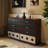 Floor Mounted Color Blocking Buffet Table