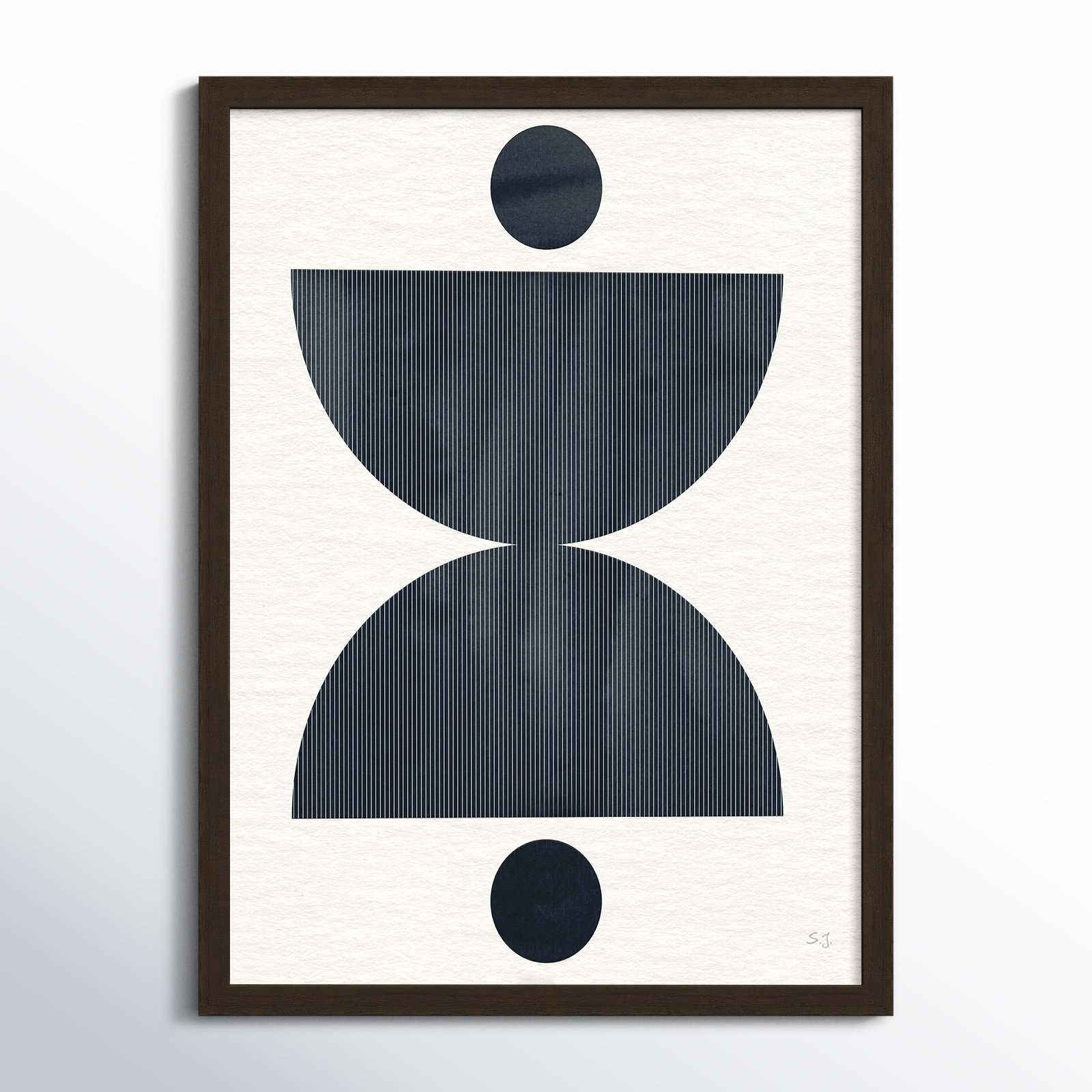 Eclipse II Print by Susan Jill, 23" H x 17" W x 0.75" D, Open Grain Walnut Framed