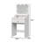 Quinterrious 23.6" Small Makeup Vanity Desk with LED Lighted Mirror for Bedroom