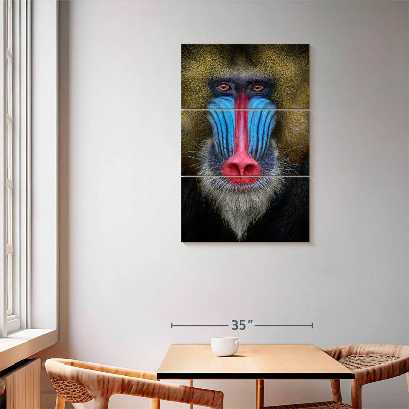 Mandrill Monkey, 57" H x 36" W