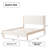Ardin Solid Wood Bed Frame With Cream Boucle Upholstered Headboard And Footboard-710308512-708457914