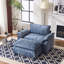 Fauteuil d'appoint à coussins doubles l 51,9 po avec repose-pieds-468740377
