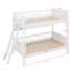 Lit superposé simple au-dessus de simple avec tablettes de rangement, lit superposé en bois massif avec rangement et échelle, garde-corps, aucun sommier nécessaire-1884462985