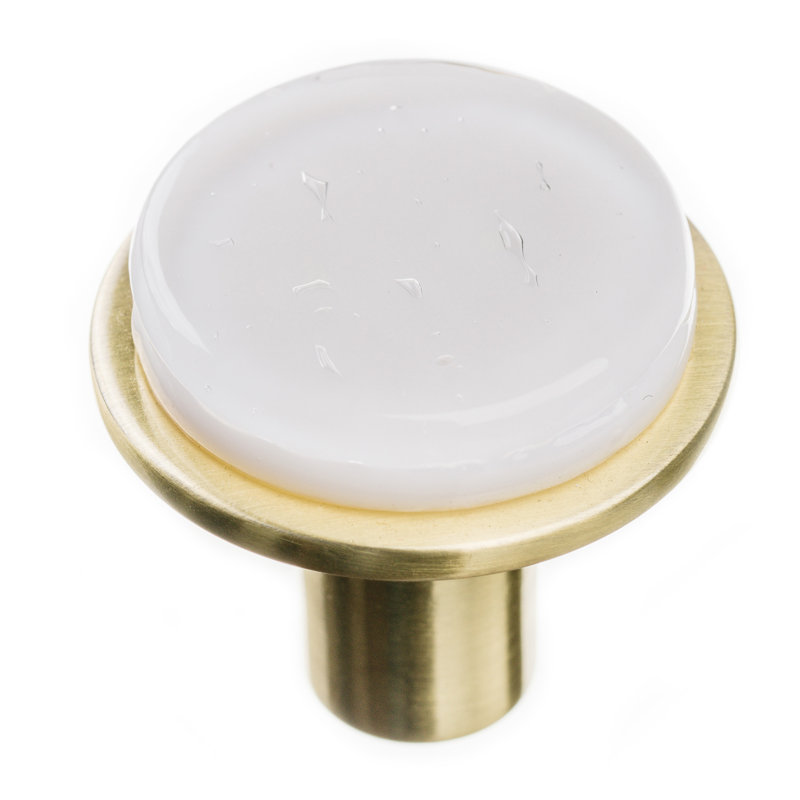 Mushroom Knob, Satin Brass