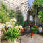 Arche de jardin en métal avec banc transformé en jardinière W58,07 * H97,24