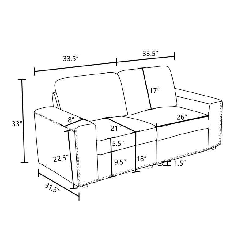 Ensemble de canapé modulaire en microfibre 2 pièces Artisan