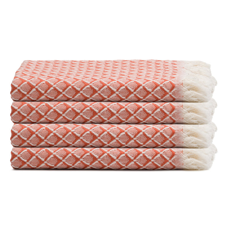 Ensemble de serviettes Serenity Grid, Terracotta