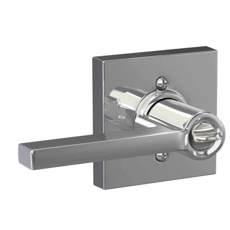 Latitude Keyed Entry Lever with Collins Trim, Bright Chrome