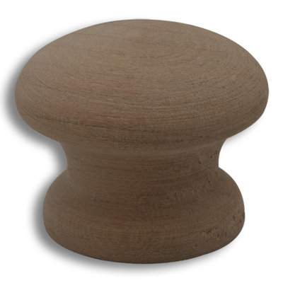 Cherry Wood Unfinished 1" Round Knob