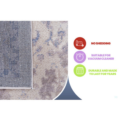 Collection 6.7X9. Tapis traditionnel moderne et contemporain, ne peluche pas et facile à nettoyer, idéal pour le salon, la chambre et la salle à manger, 108 x 79 pouces.