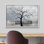 Abstract Tree " Tree Silhouette In Gray Background Botanical "