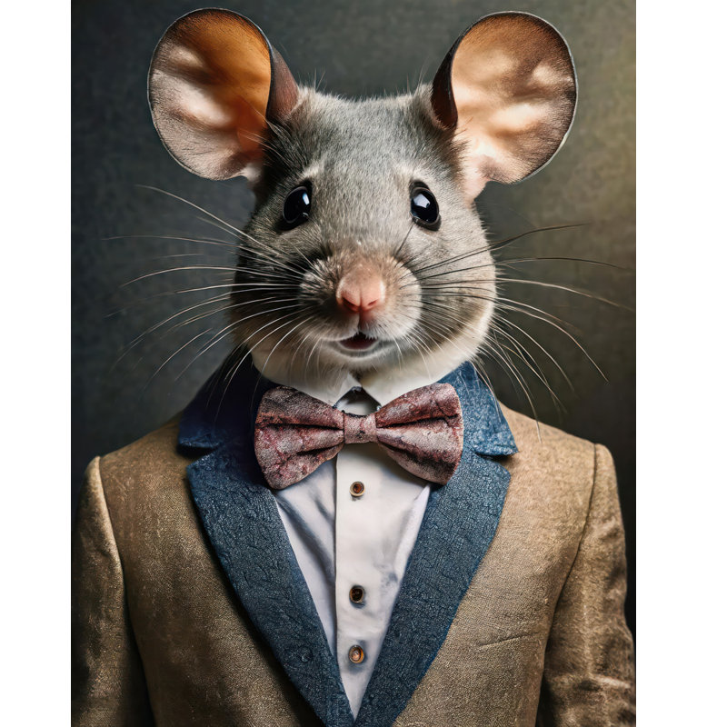 «Mouse» sur toile, H 24 po x l 20 po