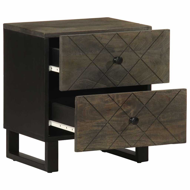 Aloka 40cm W Metal Bedside Table