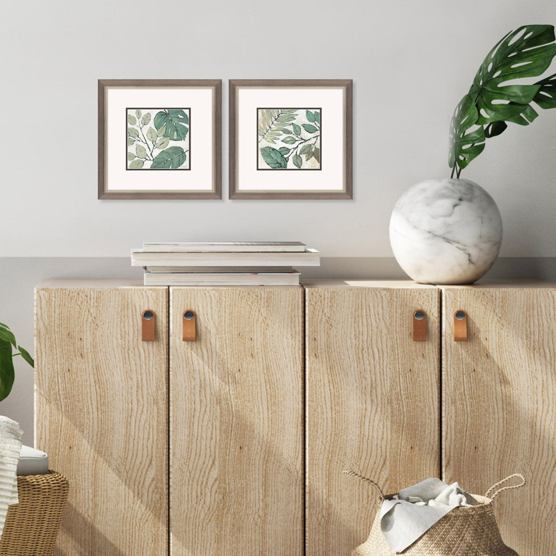 "Green Indian Summer S / 2" par Loreth, ensemble de 2 pièces sur papier