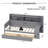 Multifunctional Wooden Twin Size Bed With Storage And Workspace, Modern Design For Small Bedrooms