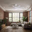 Ariella - Eight Blade Ceiling Fan - Integrated LED - Matte Black Finish - Matte White Blades-238019756-238019795