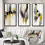 Abstrait formes transitionnelles noires - ensemble de 3 cadres flottants-1820968656-1820968657