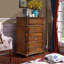Armoire à bijoux rectangulaire brun clair en bois manufacturé